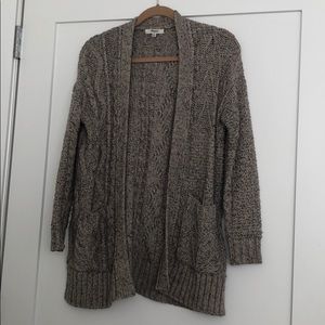 Madewell cableknit cardigan in oatmeal twist color